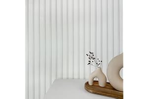 WALLCOVER Tapete Weiß Vliestapete Streifen Grau - Silber Paneele Skandinavischer Stil Wandpaneele Modern Lamelle Made in Germany