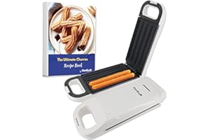 StarBlue Appareil A Churros Avec Livre De Recettes Inclus, Cuisson Saine Et Sans Huile En Quelques Minutes, 220-240 V Ca, 50/60 Hz, 750 W, Prise Europeenne