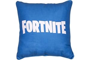 Fortnite Offizielles quadratisches Kissen, offizielles Lizenzprodukt, superweich, zweiseitig, Emotes Design, perfekt für jedes Kinderzimmer oder Schlafzimmer, blau, 40 x 40 cm