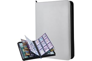 Lictin Trading Card Binder 9 Pocket, Fits 504 Cards Zipper Carrying Case Binder Album, PU Leather Card Binder Folder Storage Organizer for Kids Adult Birthday Gifts (504Pockets)