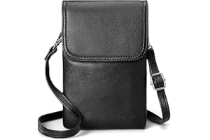 befen Sacs à Bandoulière en Cuir Véritable Femme, Petit Sac à Bandoulière pour Téléphone Portable, Besace Sacoche Messenger Téléphone Portable avec Bandoulière Réglable