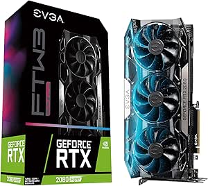 EVGA GeForce RTX 2080 SUPER FTW3 Ultra Gaming, 08G-P4-3287-KR, 8GB GDDR6, iCX2 Technology, RGB LED, Metal Backplate