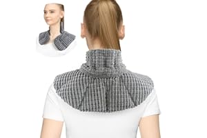 ‎AROMA SEASON AROMA SEASON Wärmekissen Nacken & Schulter für Mikrowelle - Körnerkissen Nacken - Nackenkissen mit Kragen - Wärme-/Kältetherapie
