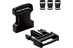 Nero Delrin Plastica Rilascio Laterale Chiusure Spremere Fibbia