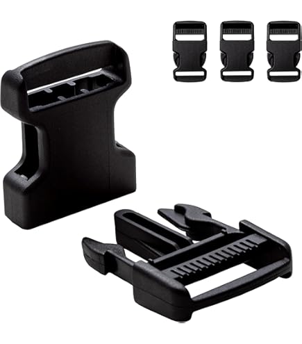 25 Fibbie A Sgancio Rapido 6mm - Chiusure Laterali Plastica Per Paracord, Collari Cani, Bracciali - Foto 4