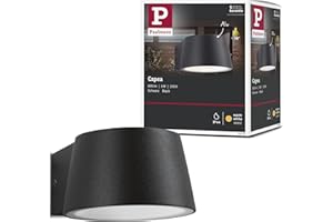 Paulmann 94452 LED oprawa zewn.oprawa na ścianę zewn. Capea IP44 ciepłobiała w kompl. 1x6 W ośw. zewn.czarna lampa zewn. alu lampa ogr. 3000 K