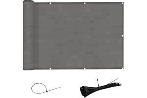 AXT SHADE Frangivista balcone per protezione privacy balcone 75x500cm in 185g/㎡ HDPE,Protezione UV,con Occhielli e Fascetta,Antracite