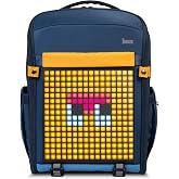 Divoom Backpack S Mavi Ledli Ekran APP Kontroll&uuml; Akıllı Sırt &Ccedil;antası