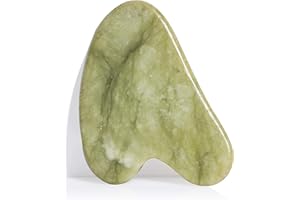 SANDINE SILKY SKIN Premium Gua Sha Stein Werkzeug für das Gesicht - Jade Guasha Stein für Gesicht - Jade Gua Sha Schaber - Natürlicher Gesichts Jadestein von Sandine