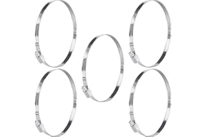 Poppstar Fascette stringitubo in acciaio inox 110-130mm con larghezza di banda 9mm, W2 (5 pezzi)