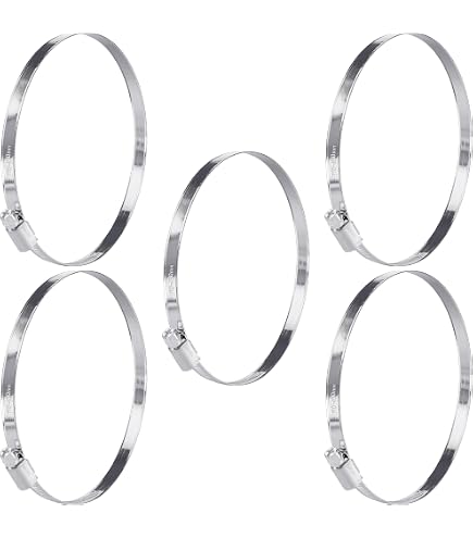 DOMUX Slangklemmen Set Van 2 – Roestvrij Staal, Spanbereik 120-140mm, Breedte 9mm, Voor Ventilatiekanalen & Afzuigkap