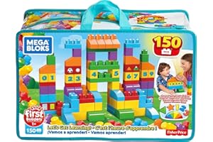 MATTEL MEGA BLOKS Let's Get Learning Toy Building Set with 150 Big Building Blocks, Educational Gift Set for Boys and Girls, Ages 1 and up?