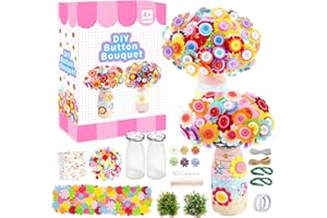 DxxD Activite Manuelle Fille Kit Bricolage Enfant Kit, Arts et Artisanat Travaux Manuels, D'art Bricolage Amusant Créatif Vase et Fleurs, Kit Loisirs Creatif Jouet Cadeau pour Filles 4 5 6 7 8 9+ Ans