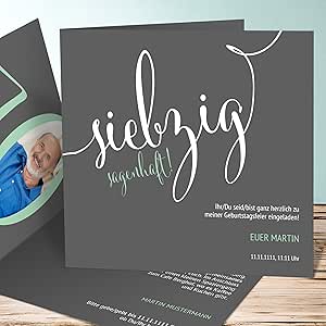 sendmoments lustige Einladungen zum 70 Geburtstag, Sagenhafte Siebzig 5