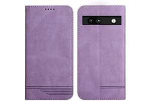 Rostsant Etui do Google Pixel 7a, skóra PU, portfel, przegródki na karty, etui z klapką, funkcja stojaka, magnetyczne zamknięcie ochronne, do Google Pixel 7a 5G - fioletowe