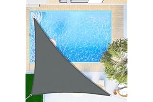SUNNY GUARD Voile d'ombrage Triangulaire 3x3x4.25m Imperméable Toile Ombrage UV Protection pour Patio Jardin, Terrasse, Extérieur, Balcon,Gris Anthracite