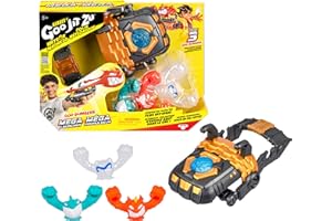 Heroes of Goo Jit Zu Meteor Madness Goo Slingers Mega Launcher, Place Ton héros sur Le méga propulseur, Extension, Projection, Confrontation, Contient 3 frondeurs visqueux exclusifs