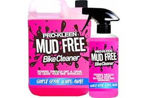 Pro-Kleen Mud Free Bike & Motorbike Cleaner Spray - Removes Grease, Grime and Muck Off Bikes, Safe To Use on: Carbon Fibre, Seals, Cables, Brake Pads, Rotors, Anodised Metal 5.5 L