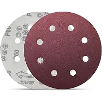 Disques Abrasifs 180mm Grain 100 Papier Poncer 100 Pièces 8 Trous