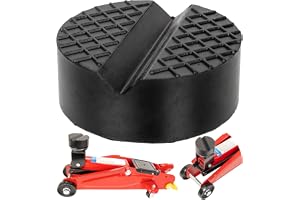 Universellt gummiskydd till domkraft, Rund, Ø 65 x 25 mm stöd med 15 x 7 mm V-spår, För alla bilar upp till 3.5 Ton, Slitsade