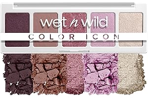 wet n wild, Paleta Color Icon 5-Pan, Paleta de Sombras de Ojos, 5 Colores Intensamente Pigmentados para el Maquillaje Diario, Fórmula de Larga Duración y Fácil de Difuminar, Petalette