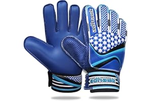 Adhawk Goalkeeper Gloves for Kids & Adult, Football Training Goalie Gloves, Non-Slip Palm Material with Extra Foam Padding, Double Layer Wrist Protection