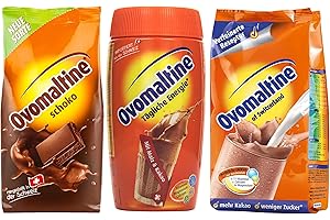 Paquet de dégustation Poudre de boisson à l'ovomaltine, paquet de 3, 500 g de poudre classique, 450 g de poudre de chocolat, 500 g de poudre de Cassic