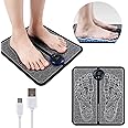 ms.universe EMS Electric Foot Massager, Folding Portable Feet Massage Foot Mat, Muscle Stimulatior Blood Circulation Pain Relief, USB Rechargeable