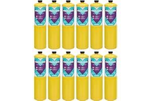 LavaTap – Firemaster MAPP Gas 400g Blow Torch Fuel for Plumbing, Brazing, Soldering, Metalwork & Heating – Hotter Than Propane – Professional Torch Gas Range (12 Units)