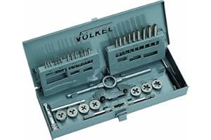VÖLKEL Volkel 49581 - Juego de machos y terrajas (3 a 12 mm, acero rápido)