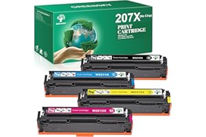 GREENSKY 207X Cartouche de Toner Compatible pour HP 207X 207A pour HP Color Laserjet Pro MFP M283fdw M283fdn M282nw M255dw M255nw pour W2210X W2211X W2212X W2213X (sans Puce)