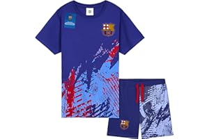 Get Trend Pijama Corto Niño y Adolescente Chico Conjunto de Pijamas Futbol Verano Ropa Niño Cómoda Regalos para Niños