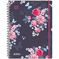 herlitz 50029099 Schülerkalender 2020/2021 MustHave, A5, Motiv: Flowers, 1 Stück