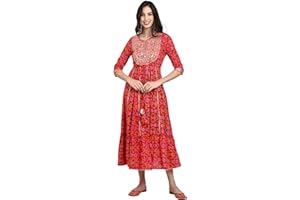 Rajnandini Damen-Bandhani aus reiner Batist-Baumwolle, bedruckt und bestickt (JOPLVL115)