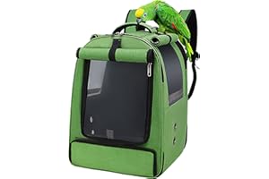 SMIM Bird Travel Backpack Cage, Portable Pet Bird Parrot Carrier Breathable Pet Birds Bag, Lightweight Bird Carrier and Small Animals Travel Cage, Multifunctional Pet Bag Backpack