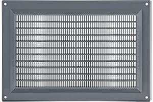 Steinberg14 Grey 250x170mm Air Vent Cover with Insect Mesh - 10x7 inch Air Vent Covers for Walls and Ceilings - Vent Covers Internal - Air Vents for interior walls - Plastic Ventilation Grille