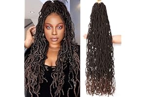 MLETULIPS Faux Locs Crochet Hair Goddess Locs Crochet Hair 6 paquetes Pre-Looped Soft Dreadlocks New Fuax Locs Crochet Hair para mujeres (T30, 36inch)