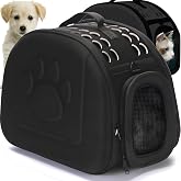 Retoo Cat Dog Carrier Box, Pet Carrier Bag, Foldable Dog Bags for Small Dogs, Pet Carrier Box for Kittens, Puppies and Rabbit