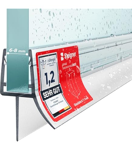 SONNI Vervangende afdichting 120cm Doucheafdichting Dichting voor 5mm/ 6mm glasdikte Dichtlip Douche met waterafstotend PVC-afdichting SONNI Vervangende afdichting 120cm Doucheafdichting Dichting voor 5mm/ 6mm glasdikte Dichtlip Douche met waterafstotend PVC-afdichting