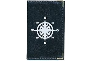 Syl'la Porte Carte Grise et Papier Voiture en Simili pour Femme ou Homme Noir (Boussolle)