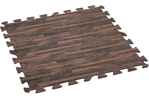 Bestway Tapis de Sol Effet Bois pour Piscine et Spa, 12 pièces, 50 x 50 cm, 3m² de Surface Couverte