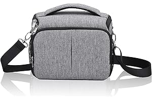 BAICLES BAICILES Borsa Reflex，Borsa per Fotocamera，Borsa Tracolla per Reflex，Borsa Fotografica, Borsa Fotografica a Tracolla, Zaino Fotografico, Grigio