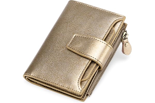 SENDEFN Portefeuille Femme Cuir Porte Monnaie Fermeture Eclaire, Portefeuille et Porte Carte Femme RFID Blocage