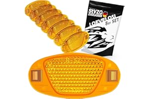 LOEVELOSI Réflecteurs de rayons de vélo extra renforcés avec clips en acier - Orange - Kit yeux de chat avec certification StVZO - Réflecteur de rayons pour vélo de course, VTT, vélo de trekking et vélo