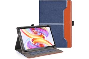 DLveer Custodia Universale per Blackview Tab 7 Pro/Tab 12 Pro/Tab 16/Tab 8, Compatibile con Teclast T50 Pro/T40 Air/P40HD/P40S/M40 Plus/M50 Pro Tablet, Cover in Pelle PU per Tablet 10-11 Pollici, Blu