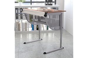 Flash Furniture Berkley Adjustable Drawing and Drafting Table with Pewter Frame