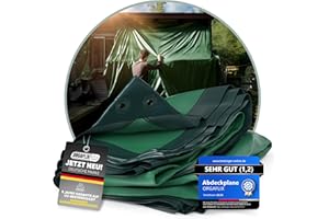 ‎ORGAFLIX ORGAFLIX Premium Abdeckplane 2x3m wasserdicht & UV-beständig mit 5j. Garantie, Extrem reißfeste Plane mit 3-Fach verstärkten Ösen, Tarp, Gewebeplane vielseitig einsetzbar, Holz, Schutz, Camping