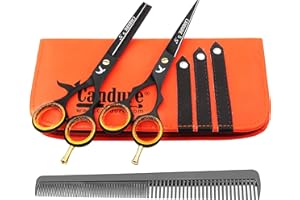 Candure Hairdressing Cutting Scissors Barber and Thinning Salon Shears Set 5.5 inch