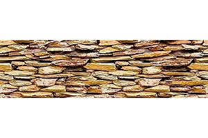 ‎AG DESIGN AG Design Selbstklebende Bordüre Steine, WB 8241 | Wasserfest Dekoration für Wände, Möbel, Tapeten, Wandverkleidungen und Türen, Folie, Mehrfarbig | Breite 500 cm x Höhe 13.8 cm