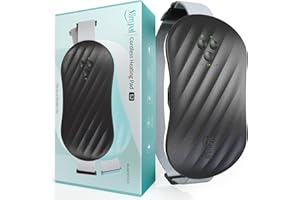 Slimpal Cuscinetto Riscaldante Mestruale Portatile Elettrica Fascia Riscaldante Dolori Mestruali, Menstural Heating Pad for Period, 3 Impostazioni di Spegnimento Automatico del Timer, Nero